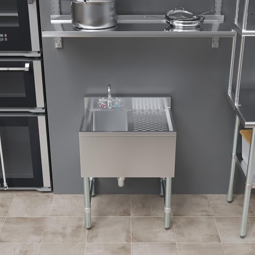 AmGood One Compartment Stainless Steel Under bar Sink - Image 7