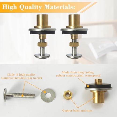 TS810DV3 Toilet Tank to Bowl Mounting Hardware Screws, 2 Pack Stainless Steel - Image 4