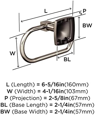 Amerock Stature 6-5/16" Brushed Nickel Single Post Toilet Paper Holder - Image 6