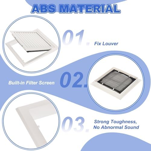 PATIKIL 12x12 Inch Plastic Ventilation Grille, Return Air Vent Cover Removable - Image 3