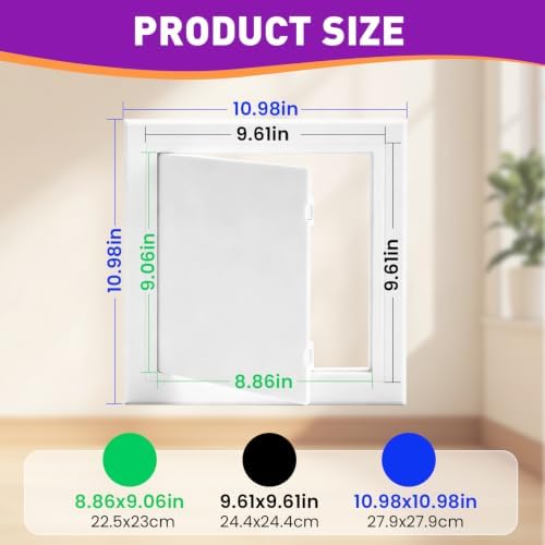 10 x 10 Inch Access Panel for Drywall and Ceiling, ABS Plumbing Access Door - Image 2