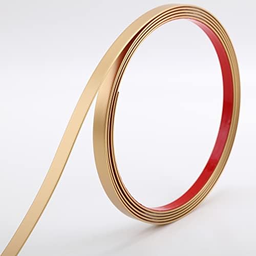 Trimold Matte Gold Molding Trim Peel and Stick, Flexible Mirror Border Design by AllAboutTrimMoldings