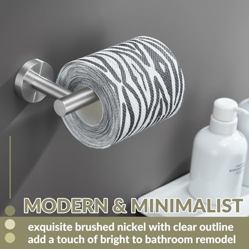APLusee Brushed Nickel Toilet Paper Holder - Image 3