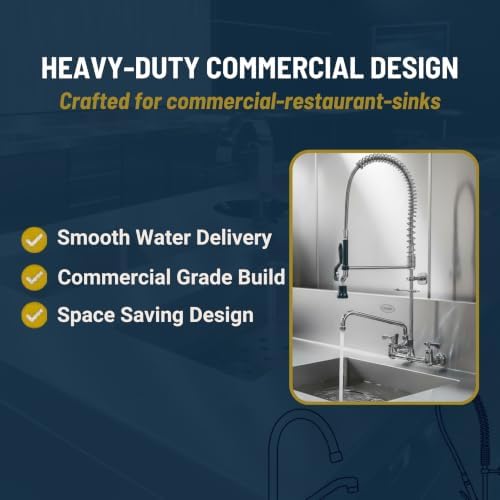 Krowne 17-109WL Low Lead Wall Mount Pre-Rinse Faucet - Image 4
