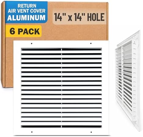 Fits 14x14 Hole | Aluminum Return Air Grille by Handua | Vent Cover Grill by Handua