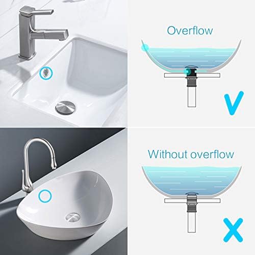 KAIYING Pop Up Drain with Overflow, Bathroom Vessel Sink Drain - Image 5