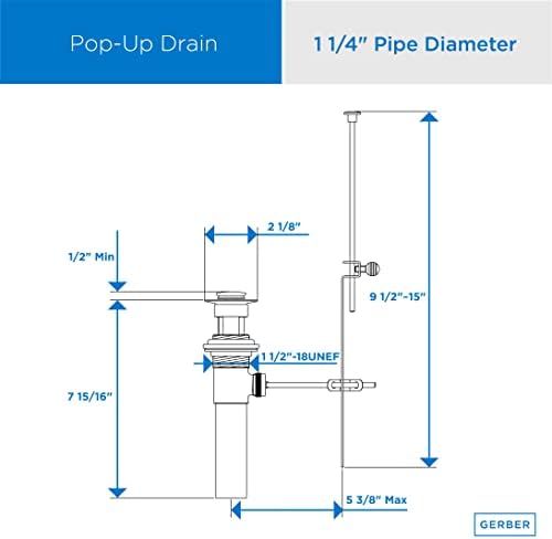 Danze D495002 1-1/4-Inch Metal Pop-Up Drain Assembly - Image 4