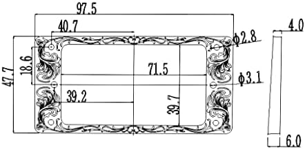Guyker Metal Flat Humbucker Cover, Pickup Mounting Ring Set - Image 4
