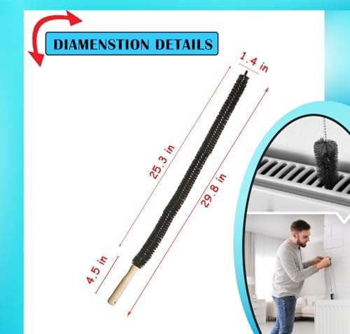 Dryer Vent Cleaner Kit: Flexible Extra Long Lint Brush & Refrigerator Coil Brush - Image 7