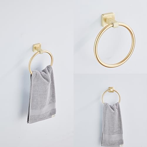 Brusehd Light Gold Bathroom Hardware Set 4 Pieces, Towel Bar Set Stainless - Image 3