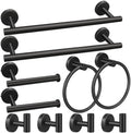 10pcs Matte Black Bathroom Hardware Set by RUBY.Q