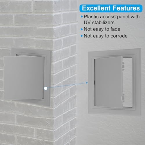 PATIKIL 7x7 inch Removable Hinged Access Panel, ABS Plumbing Access Doors Easy - Image 3