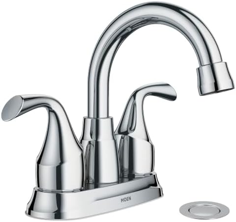 Moen Idora Chrome Two-Handle Centerset Bathroom Sink Faucet by Unknown