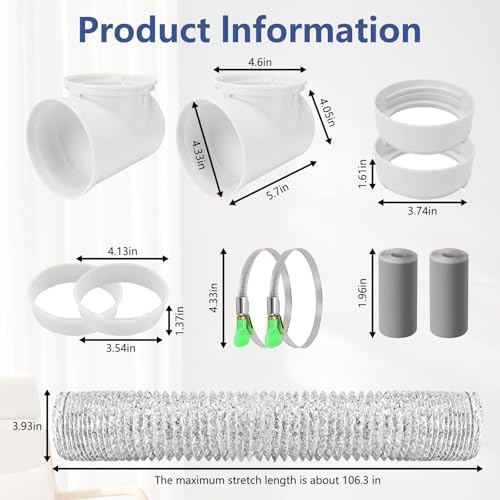 Dryer Vent Hose For Tight Space | Flexible Dryer Vent Connector Kit - Image 2