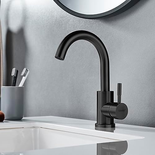 Wet Bar Sink Faucet Single Hole, Matte Black Single Handle Faucet - Image 3