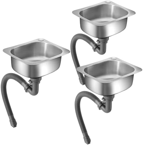 3 Pack Stainless Steel Utility Sink Set by Kittmip