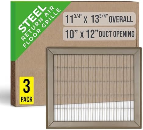 Fits 10x12 and 12x10 Duct Opening | Return Air Floor Grille by Handua | by Handua