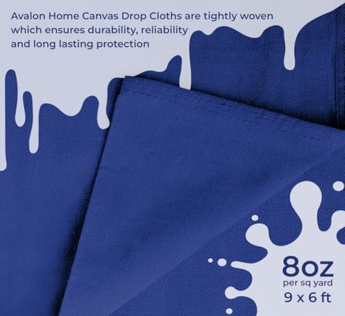 Canvas Drop Cloth for Painting 9x6 feet Pack of 2-8oz Painters Drop Cloths for - Image 6