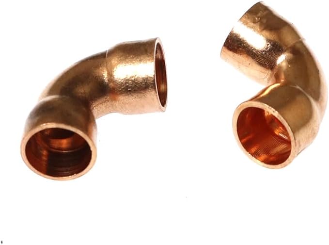 RLECS 8PCS 5/16inch ID 90 Degree Copper Elbow Short-Turn Copper Pipe Fitting - Image 2