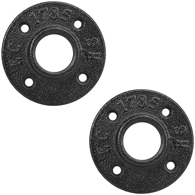 Industrial Pipe Floor Flange, Heavy Duty Malleable Iron Pipe Fittings, Wall by BathAce