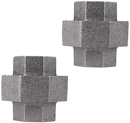 PIPE DECOR 1" Union Fitting, Malleable Iron, Fits One Inch Diameter Black Steel by PipeD%C3%A9cor