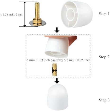 Toilet Bolt Caps Toilet Bolt Covers Toilet Screw Cover Caps Decorative Toilet - Image 3