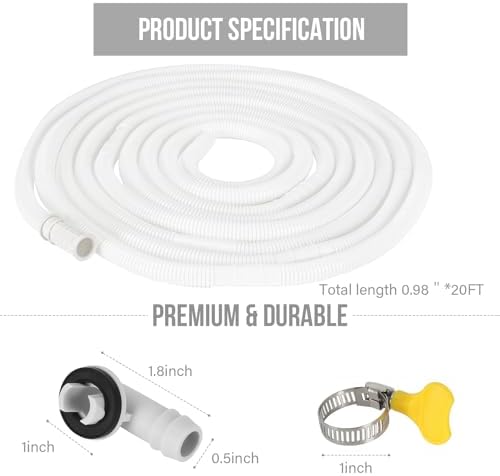 Air Conditioner Drain Hose Kit, 20 ft Universal Pipe - Image 2