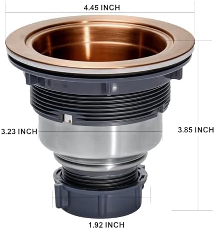 KONE 3/1-2 Inch Sink Drain Assembly Antique Copper Kitchen Sink Drain Kit - Image 5