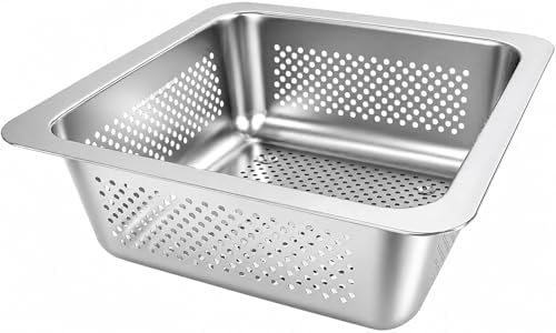 GSW FS-BSI Drop-in Stainless Steel Floor Sink Basket, 8-½” x 8-½” x 3"- Perfect by GSW