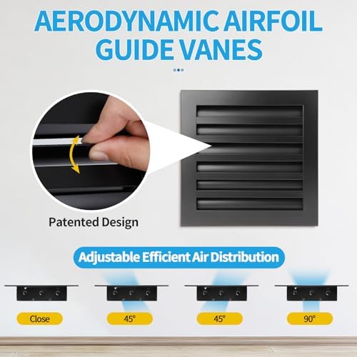 12x12 Modern AC Vent Cover, Decorative Air Vent Register Grille - Image 2