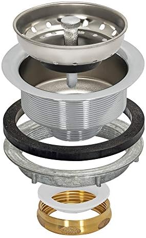 EZ-FLO Heavy-Pattern Kitchen Sink Strainer, Brass Body Sink Drain Assembly by Eastman