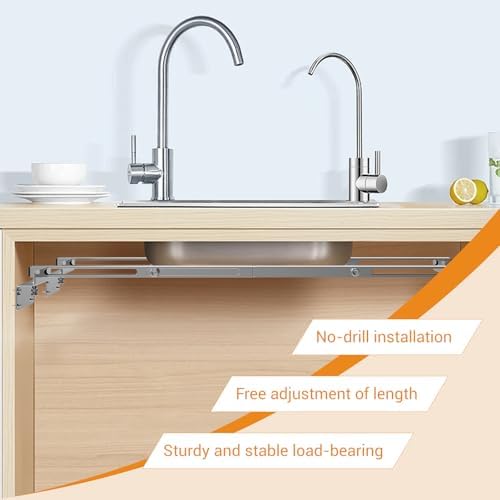 2-Pack Undermount Sink Bracket, Adjustable Undermount Sink Support Kit - Image 3