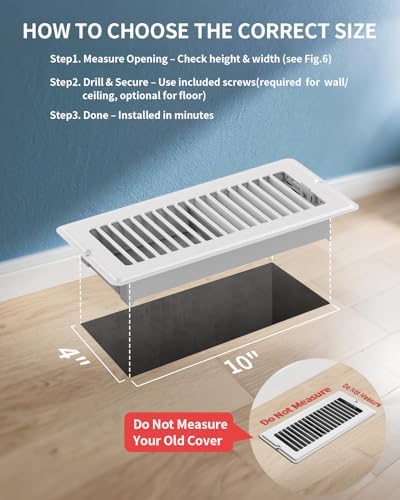 4x10 Floor Register, Wall or Ceiling - Image 2