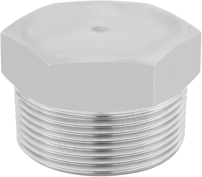 Joywayus Soild Stainless Steel Outer Head Hex Thread Socket Pipe Plug Fitting - Image 4