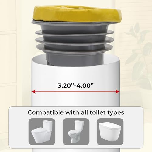 Toilet Flange Wax Ring with Anti-Backflow Valve, Rubber + Plastic, 3.2-4 inch - Image 4