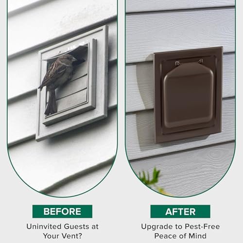 NO-PEST VENT Dual Door Dryer Vent Cover 4 Inch Outdoor, Made in USA, Highest - Image 6