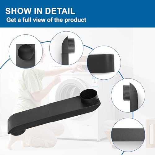 Periscope Dryer Vent Kit 12"-19" Adjustable Flat Vent - Image 7