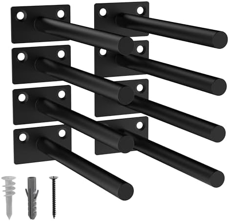 LEOPO 8-Pack 6 inch Floating Shelf Brackets, Hidden Shelf Bracket by FinestHomeDecor