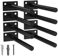 LEOPO 8-Pack 6 inch Floating Shelf Brackets, Hidden Shelf Bracket by FinestHomeDecor