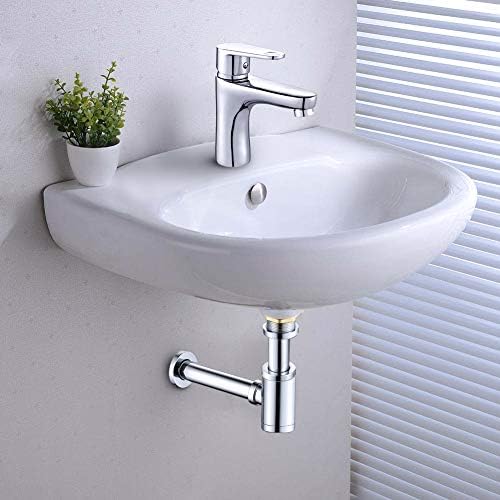 1-1/4" Bottle Trap Pop-Up Drain Stopper P-Trap Kit Chrome - Image 5