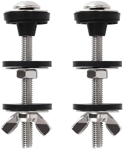 2PCS Universal Toilet Seat Screws Replacement Kit, Heavy Duty Toilet Tank Bolts by Unknown