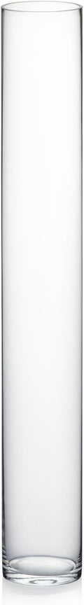 WGVI Quality Thick Weighted Tall Clear Cylinder Glass Vases, Flower Arrangement by WGVInternational-OpusGlassware