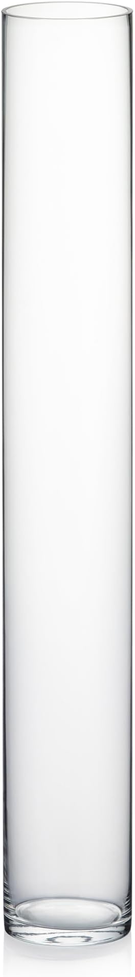 WGVI Quality Thick Weighted Tall Clear Cylinder Glass Vases, Flower Arrangement by WGVInternational-OpusGlassware