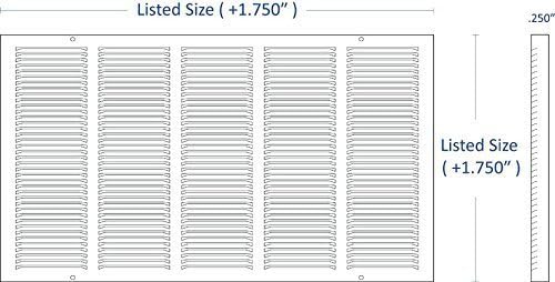 HVAC Premium 16'' x 8'' Flat Stamped Steel Return Air Grille - Image 2