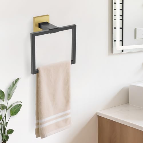 TURS Bathroom Hardware Set Black and Gold 4-Piece Towel Bar Set Include 24 Inch - Image 3