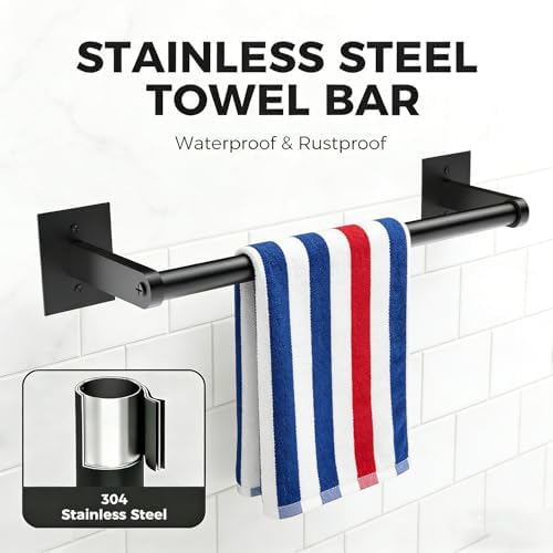 Towel Rack, 24-Inch Towel Holder 304 Stainless Steel, Hardware Set Towel Bar - Image 3