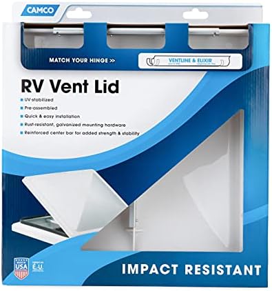 Camco 40158 RV White Polypropylene Vent Lid - Image 6