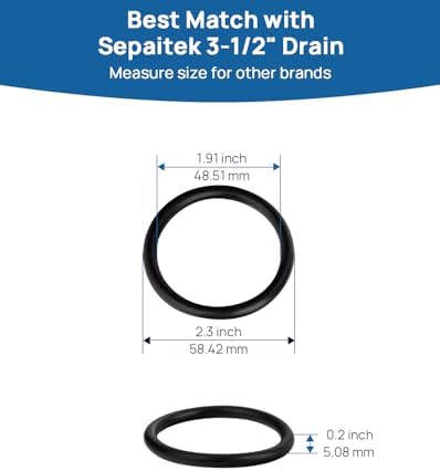 Sealing O-Ring Replacement for Waste Drain Plunger Stopper Valve - Image 3