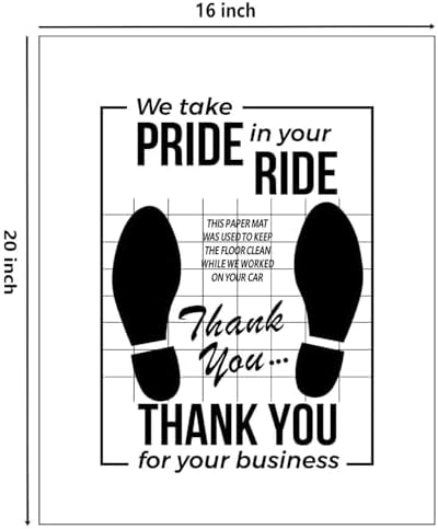 White Car Paper Floor Mats, Temporary Cars Floor Protector, Automotive Mat - Image 2