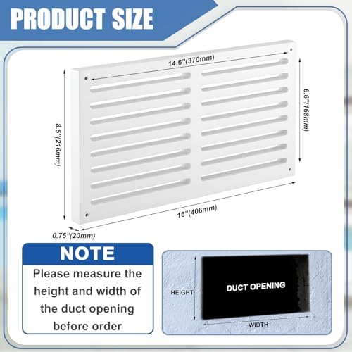 Colingmill 1 Pcs 16 x 8.5" Return Air Vent Cover - Image 2